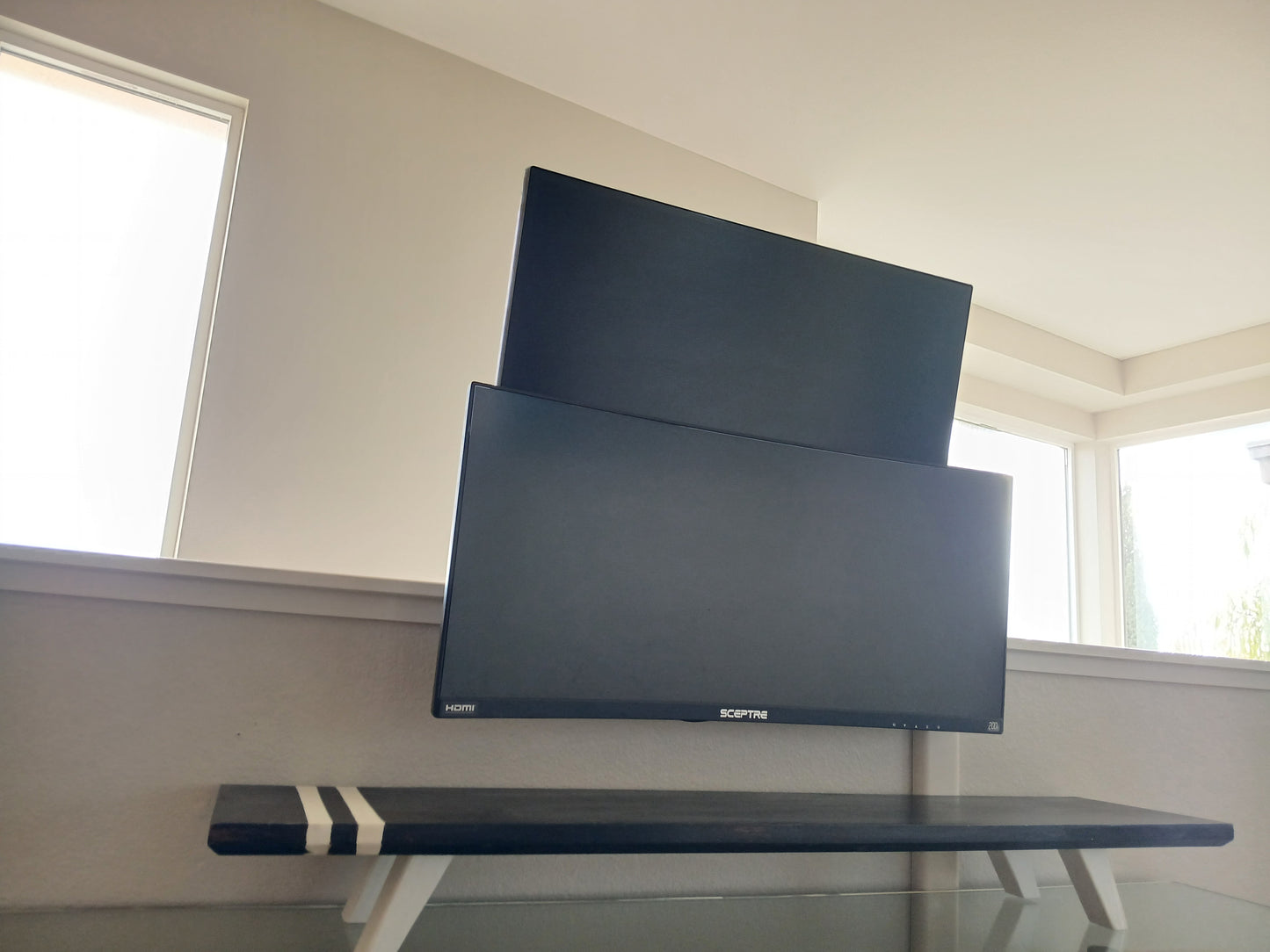 Monitor Stand Setup - Epoxy Inlayed