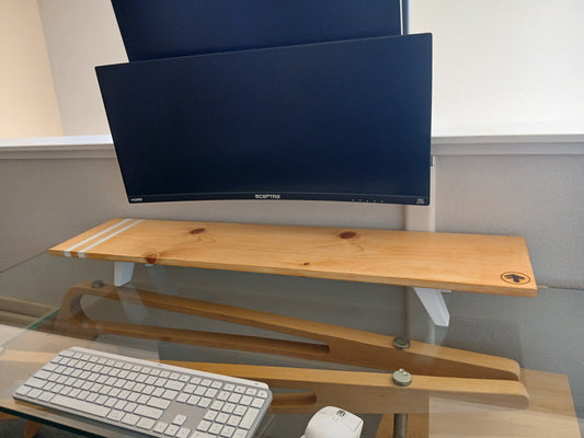 Monitor Stand Setup - Epoxy Inlayed