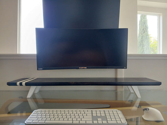 Monitor Stand Setup - Epoxy Inlayed