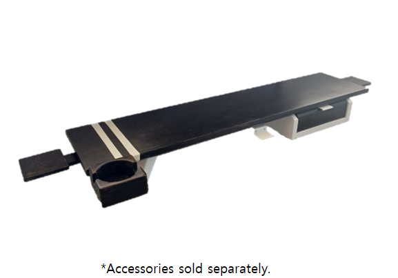 Monitor Stand Setup with Drawer (Metal Inlay)